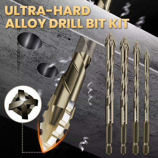 📢📢50% OFF !! ⏰4‑Flute Serrated Eccentric Drill Bit Kit – 4 cutting edges, titanium‑coated, fast chip removal. Drills tile, wood, metal & concrete. A must‑have for DIYers! ⚡✨