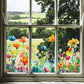📢📢50% OFF !! ⏰ Colorful Floral Bouquet Window Sticker