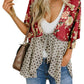 📢📢50% OFF !! ⏰Women's Floral Kimono Ruffle Sleeve Tie Cardigans Flowy Boho Loose Cover Ups