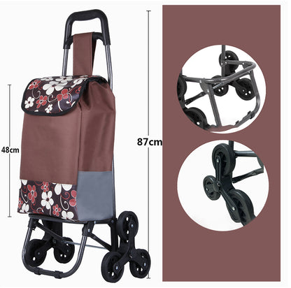 📢📢50% OFF !! ⏰Large Capacity Portable Folding Stair Climbable Cart