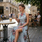 📢📢50% OFF !! ⏰Floral Print Split Halter Dress