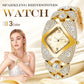 Flash Sale: Get 70% Off Now! 🚨 💥Women's Retro Quartz Watch with Sparkling Rhinestones（The more you buy, the higher the discount）