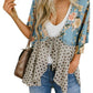 📢📢50% OFF !! ⏰Women's Floral Kimono Ruffle Sleeve Tie Cardigans Flowy Boho Loose Cover Ups