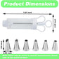 📢📢50% OFF !! ⏰Stainless Steel Cake Decorating Gun Kit with 6 Icing Nozzles - Cupcake Injector Piping Set for Cake & Deviled Egg Decoration, Pastry Icing Tools kitchen gadgets