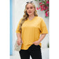 📢📢50% OFF !! ⏰Tankaneo Women's Plus Size V Neck T Shirts Summer Half Sleeve Tees Casual Loose Fit Cotton Tunic Top