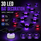 📢📢40% OFF !! ⏰2026 New Halloween 3D Lighted Bats, LED Glowing Hanging Wall Bat Decorations