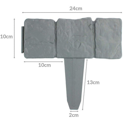 📢📢50% OFF !! & BUY 3 GET 1 FREE! ⏰  Imitation Stone Garden Fence – Real stone look & no tools needed – Easy to install & expand – perfect for plant beds, paths & lawn edges 🏡♻️