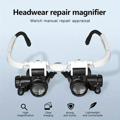 🔥2026 Hot sale 50% OFF🔥2026 Adjustable Head Magnifier with Light – 3X Zoom for Precision Work