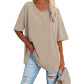 📢📢50% OFF !! ⏰Tankaneo Women's Plus Size V Neck T Shirts Summer Half Sleeve Tees Casual Loose Fit Cotton Tunic Top