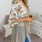 📢📢50% OFF !! ⏰Women's Floral Kimono Ruffle Sleeve Tie Cardigans Flowy Boho Loose Cover Ups