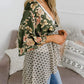 📢📢50% OFF !! ⏰Women's Floral Kimono Ruffle Sleeve Tie Cardigans Flowy Boho Loose Cover Ups