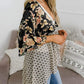 📢📢50% OFF !! ⏰Women's Floral Kimono Ruffle Sleeve Tie Cardigans Flowy Boho Loose Cover Ups