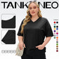 📢📢50% OFF !! ⏰Tankaneo Women's Plus Size V Neck T Shirts Summer Half Sleeve Tees Casual Loose Fit Cotton Tunic Top