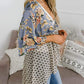 📢📢50% OFF !! ⏰Women's Floral Kimono Ruffle Sleeve Tie Cardigans Flowy Boho Loose Cover Ups