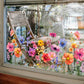 📢📢50% OFF !! ⏰ Colorful Floral Bouquet Window Sticker