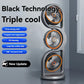 📢📢40% OFF !! ⏰3-Head USB Rechargeable Desk Fan, 720° Air Circulation, 5 Speeds, Ultra Quiet Portable Mini Cooler for Office Bedroom Camping