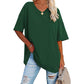 📢📢50% OFF !! ⏰Tankaneo Women's Plus Size V Neck T Shirts Summer Half Sleeve Tees Casual Loose Fit Cotton Tunic Top