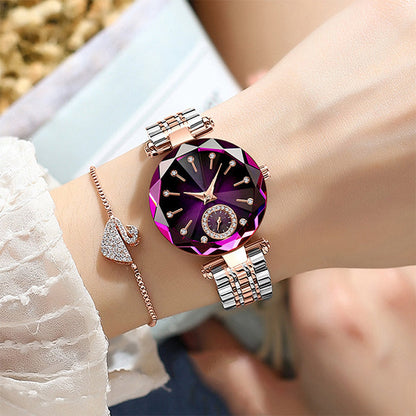📢📢50% OFF !! ⏰Women's Luxury Shiny Waterproof Stainless Steel Watch