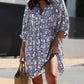 🔥Summer Hot Sale 50% OFF🏝️V Neck Summer Half Sleeve Floral Tunic Short Dress