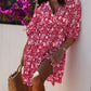 🔥Summer Hot Sale 50% OFF🏝️V Neck Summer Half Sleeve Floral Tunic Short Dress