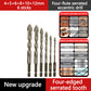 📢📢50% OFF !! ⏰4‑Flute Serrated Eccentric Drill Bit Kit – 4 cutting edges, titanium‑coated, fast chip removal. Drills tile, wood, metal & concrete. A must‑have for DIYers! ⚡✨