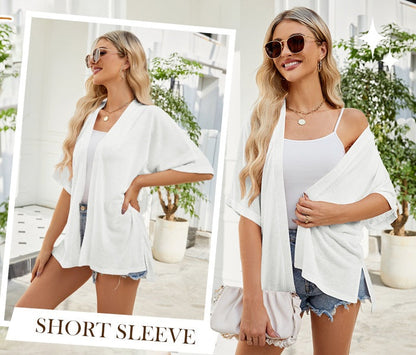 🔥 50% OFF NOW! 🏳️‍🌈 2025 New Stylish Flowy Short Sleeve Cardigan