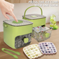 📢📢40% OFF !! ⏰ Ice Cube Maker with Storage Box – Button Release, Leak-Proof, 48 Cubes at Once 🏠