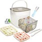 📢📢40% OFF !! ⏰ Ice Cube Maker with Storage Box – Button Release, Leak-Proof, 48 Cubes at Once 🏠
