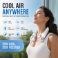 📢📢50% OFF !! ⏰360° Rotating Neck Fan, Ultra Quiet 3 Speeds, Long Battery Hands-Free Summer Cooler 😎🌬️