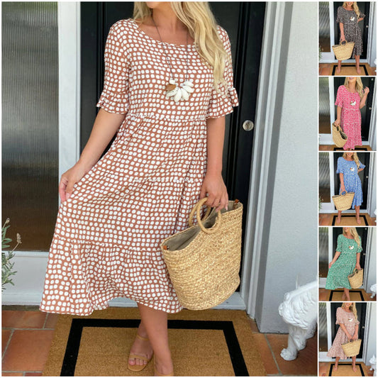 📢📢50% OFF !! ⏰Polka Dot A-Line Dress – Lightweight & Breathable