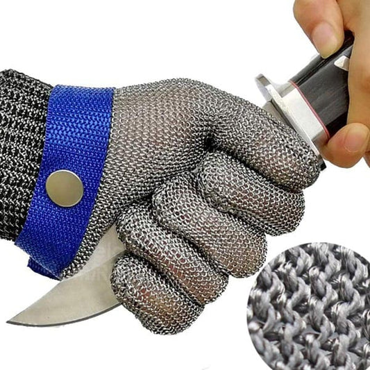 📢📢50% OFF !! ⏰Food Grade Metal Mesh Glove – Cut Resistant, ANSI A9, Easy Clean 🍖