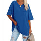 📢📢50% OFF !! ⏰Tankaneo Women's Plus Size V Neck T Shirts Summer Half Sleeve Tees Casual Loose Fit Cotton Tunic Top
