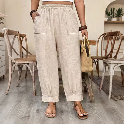 📢📢50% OFF !! ⏰Women's Relaxed Fit Cuffed Ankle Pants
