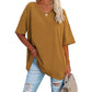 📢📢50% OFF !! ⏰Tankaneo Women's Plus Size V Neck T Shirts Summer Half Sleeve Tees Casual Loose Fit Cotton Tunic Top