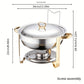 📢📢50% OFF !! ⏰ Stainless Steel Chafing Dish Set – 5QT, Gold, Professional Buffet Warmer ⭐