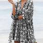 🔥Summer Hot Sale 50% OFF🏝️V Neck Summer Half Sleeve Floral Tunic Short Dress