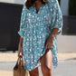 🔥Summer Hot Sale 50% OFF🏝️V Neck Summer Half Sleeve Floral Tunic Short Dress
