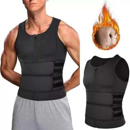 📢📢50%  OFF !! ⏰Men's Shapewear Sauna Vest Waist Trainer Double Belt🔥