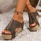 🔥50% OFF for a limited time🔥Women's Wedge Sandals with Studded Details