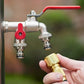📢📢50% OFF !! ⏰Universal Stainless Steel Double Outlet Garden Water Faucet