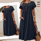 📢📢50% OFF !! ⏰Women’s Pleated Dress with Short Sleeves and Pockets