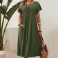 📢📢50% OFF !! ⏰Women’s Pleated Dress with Short Sleeves and Pockets