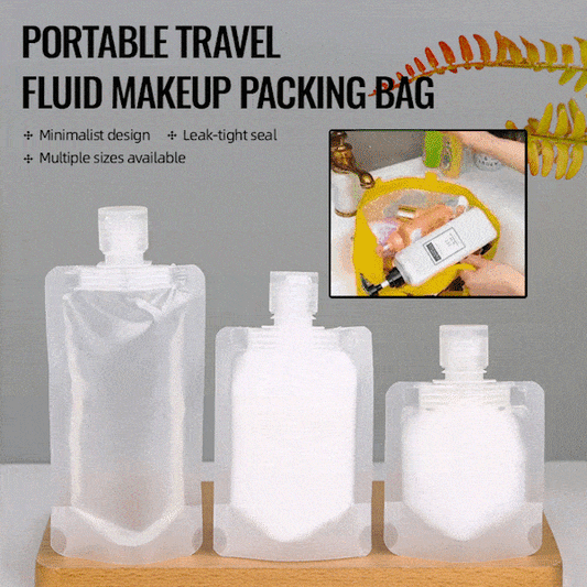 📢📢50% OFF !! ⏰Portable Travel Fluid Makeup Packing Bag(10 Pcs）