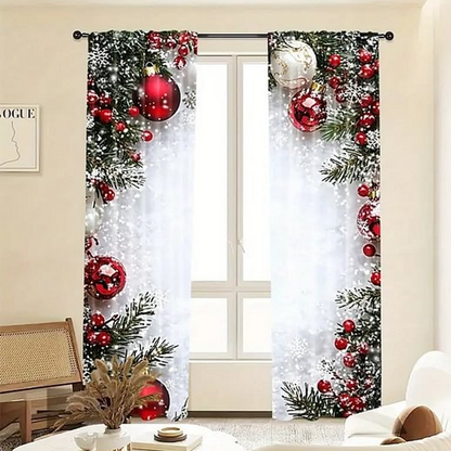 🎅Xmas Sales - 50% OFF🎄Christmas Window Curtains 2-Piece Set for Home Decor