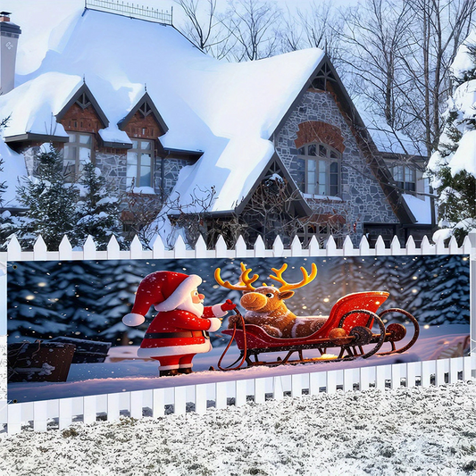 📢📢50% OFF !! ⏰ Merry Christmas Hanging Banner – Outdoor festive decor ✨