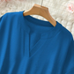 🎁Hot Sale！  Fashion Loose Solid Color Short Sleeve Top