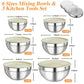 📢📢40% OFF !! ⏰ 6 Stainless Steel Bowls with 3 Graters – Stackable Design 🍽️