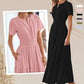 ✨Hot Sale！！ Women's Boho Chic Smocked Waist Maxi Dress