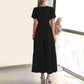 ✨Hot Sale！！ Women's Boho Chic Smocked Waist Maxi Dress