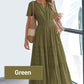✨Hot Sale！！ Women's Boho Chic Smocked Waist Maxi Dress